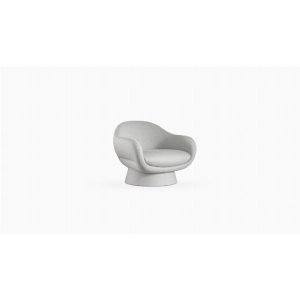 Boolean armchair con base rivestita