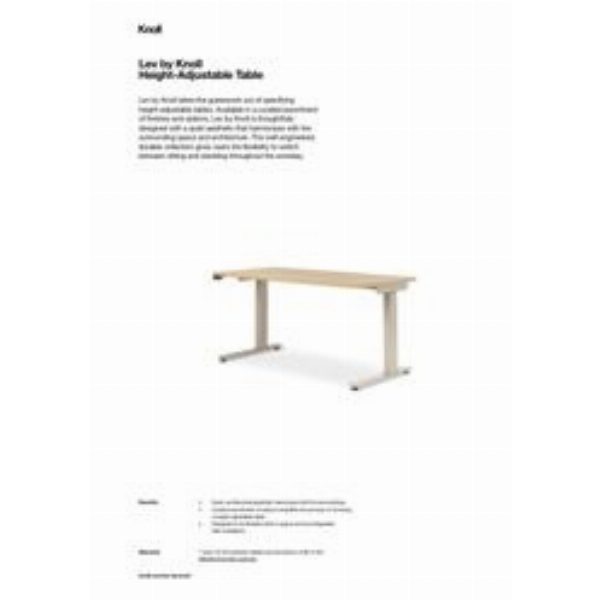 Lev by Knoll Height‑Adjustable Table