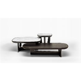 Tavolino Basso Design Baldwin in Marmo - Made in Italy