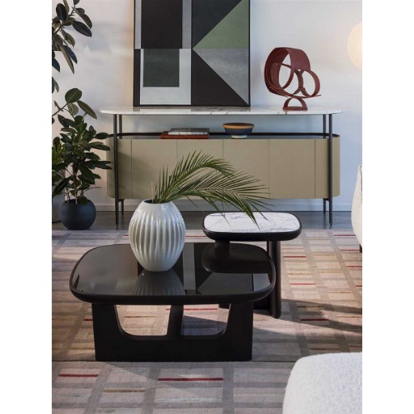 Tavolino Basso Design Baldwin in Marmo - Made in Italy