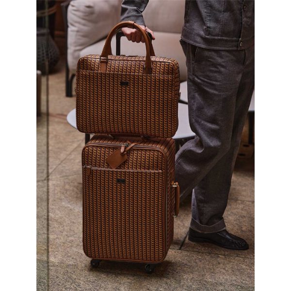 Trolley-Bagaglio a Mano in Pelle Traveller's Collection