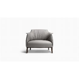 Poltrona Archibald Large con Base in Legno - Design Italiano Moderno