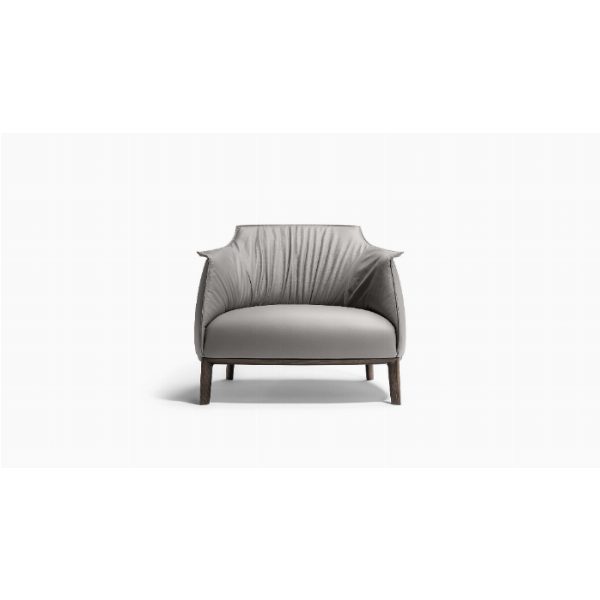 Poltrona Archibald Large con Base in Legno - Design Italiano Moderno