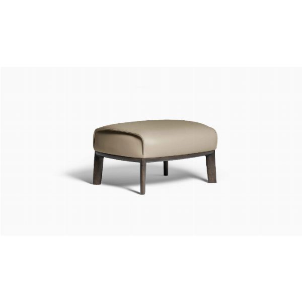 Pouf Archibald con Base in Legno - Design e Comfort Italiani