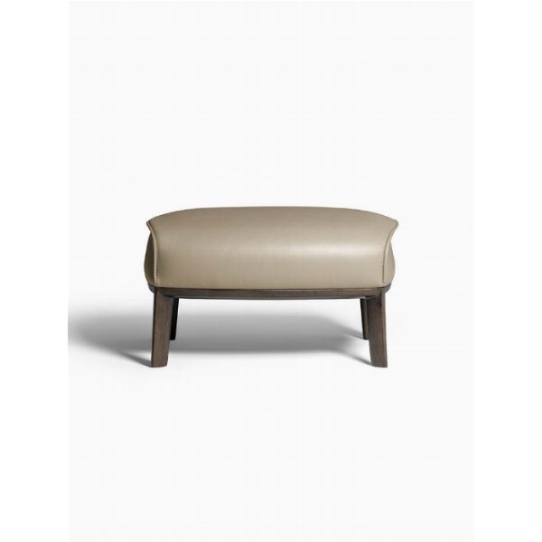 Pouf Archibald con Base in Legno - Design e Comfort Italiani