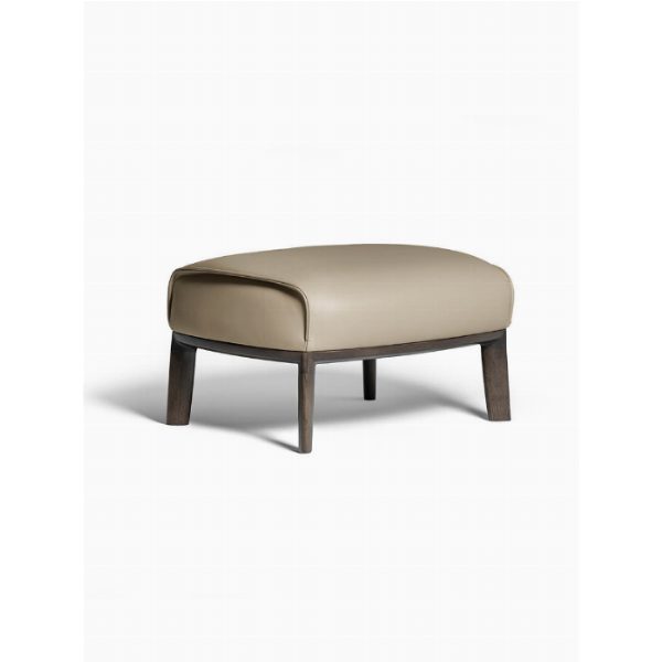 Pouf Archibald con Base in Legno - Design e Comfort Italiani