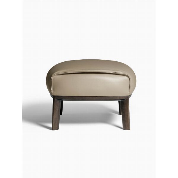 Pouf Archibald con Base in Legno - Design e Comfort Italiani