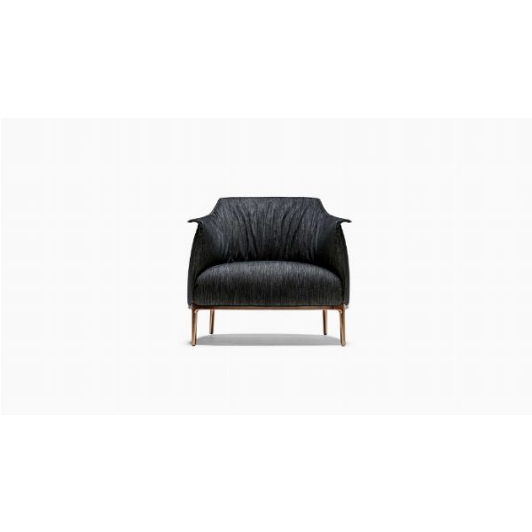 Archibald Denim Edition - Poltrona blu navy, design Jean-Marie Massaud