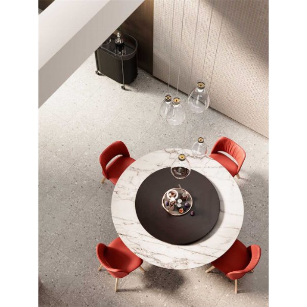 Mesa Due | Tavolo con Lazy Susan - Lella and Massimo Vignelli