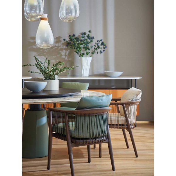 Mesa Due | Tavolo con Lazy Susan - Lella and Massimo Vignelli