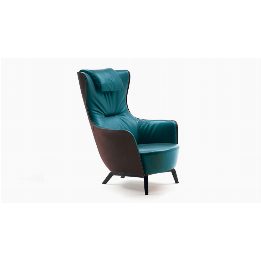 Mamy Blue | Poltrona in Cuoio, Pelle, Tessuto - Roberto Lazzeroni