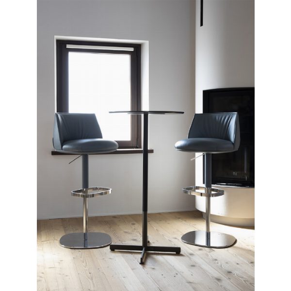Sgabello Archibald con base in metallo - Jean-Marie Massaud