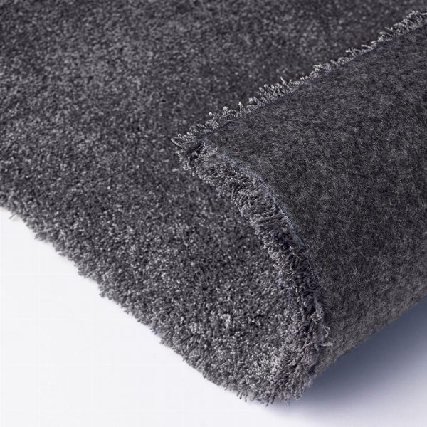 Cozy Sophistication – AMALIA DARK GREY High Pile Rug for Bedroom and Living Room Carpet