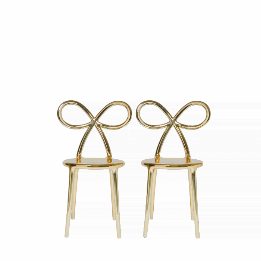 Ribbon Chair Metal Finish - Set of 2 pieces