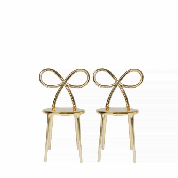Ribbon Chair Metal Finish - Set of 2 pieces
