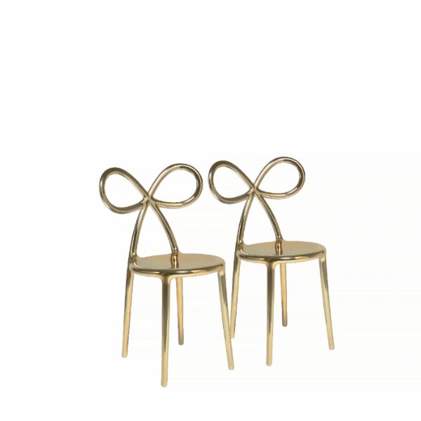 Ribbon Chair Metal Finish - Set of 2 pieces