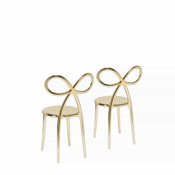 Ribbon Chair Metal Finish - Set of 2 pieces