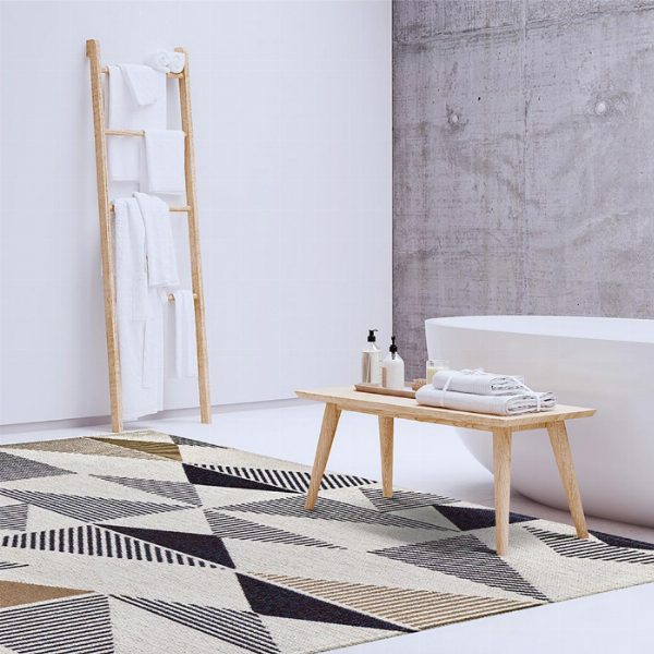 Coco' Triangles Rug: A Modern Geometric Accent for Your Kitchen