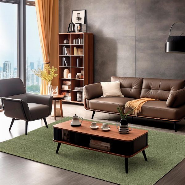 Soft Elegance – AMALIA LIGHT GREEN High Pile Area Rug for Large Living Room Spaces