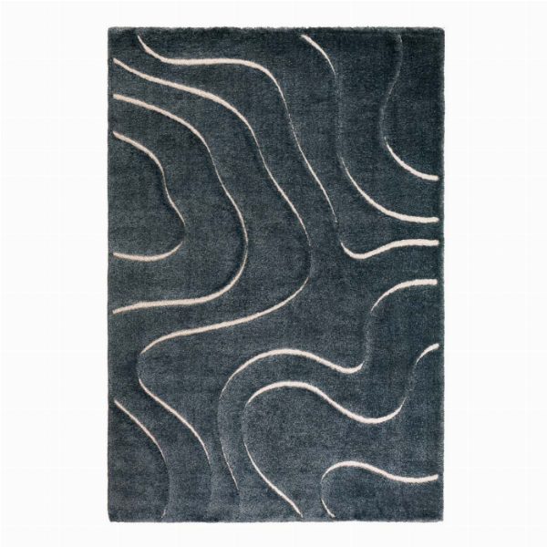 Tappeto VENERE 3 BLU – Design ondulato per un’eleganza senza tempo