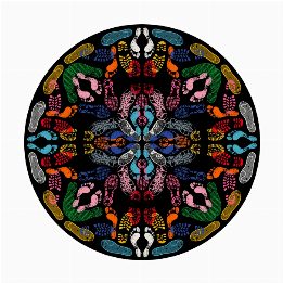 Carpet Let's Dance Human Traces Dark Round