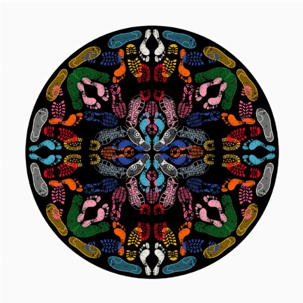 Carpet Let's Dance Human Traces Dark Round