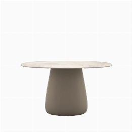 Cobble Table Top 135 cm Stoneware Ivory