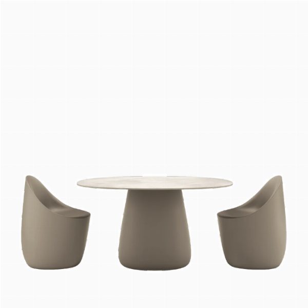 Cobble Table Top 135 cm Stoneware Ivory