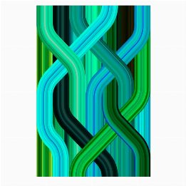 Carpet Wave Green Rectangular