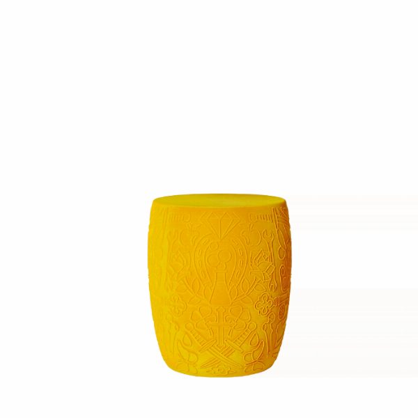 Mexico Stool and Sidetable Velvet Finish