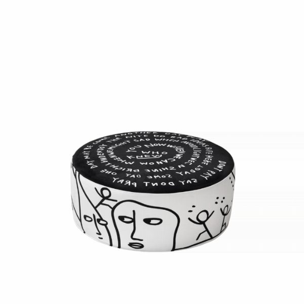 Eclipse Etching Pouf L