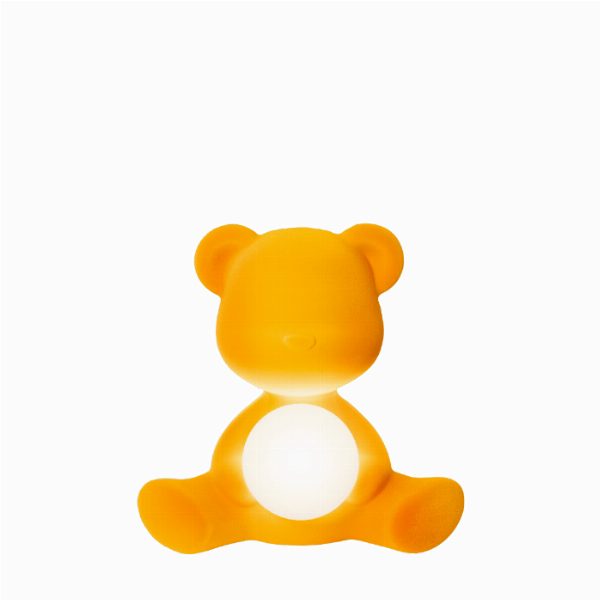 Teddy Girl Lamp Velvet Finish with Rechargeable Led