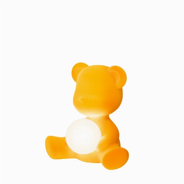Teddy Girl Lamp Velvet Finish with Rechargeable Led
