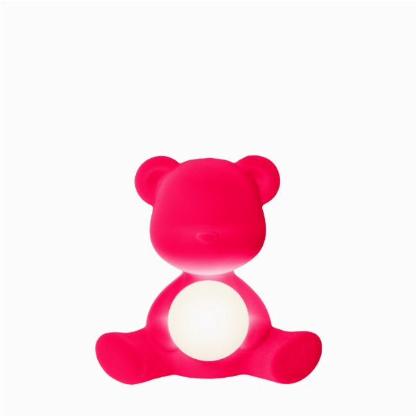 Teddy Girl Lamp Velvet Finish with Rechargeable Led