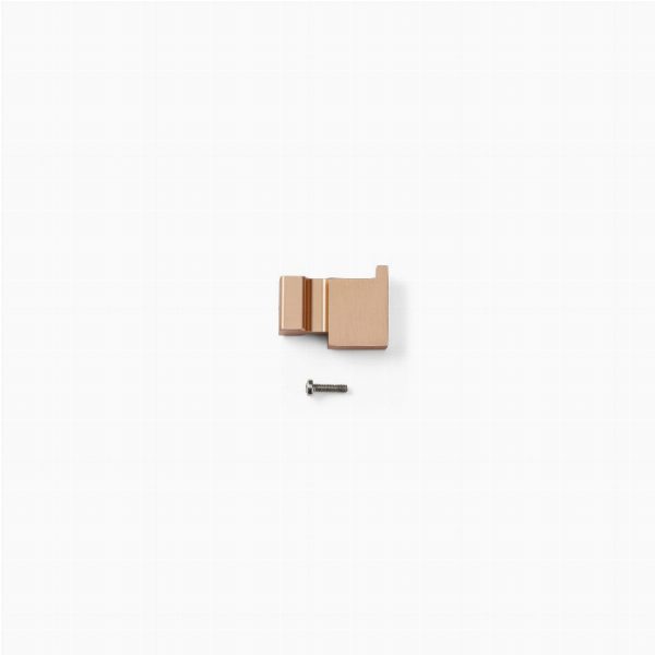 Anodized copper mirror hook