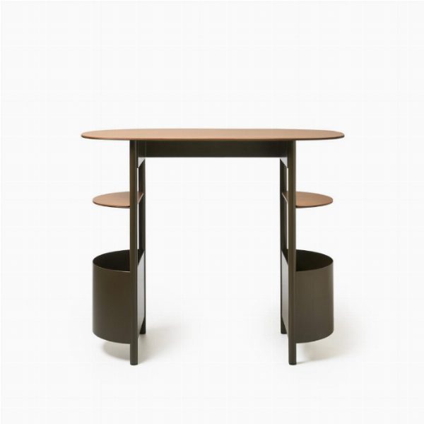 Vanilla - desk verde scuro, cuoio