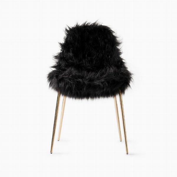 Mammamia Fur Fur - pelliccia nera, oro