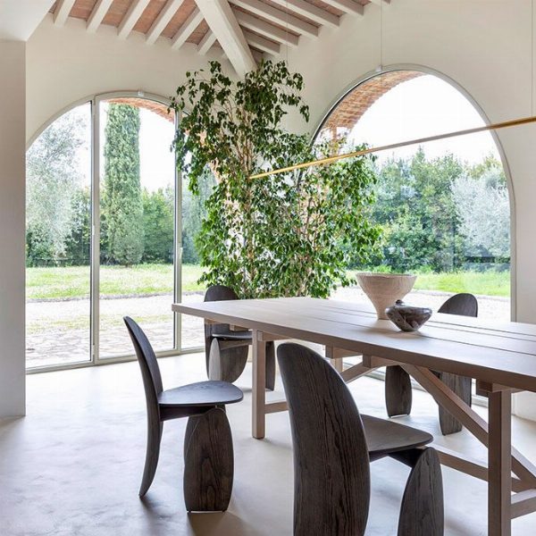 Lunee sedia in legno curvato