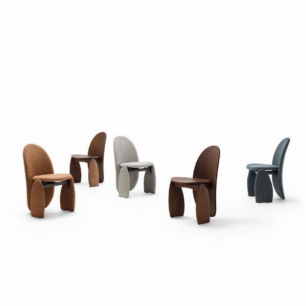 Lunee sedia in legno curvato