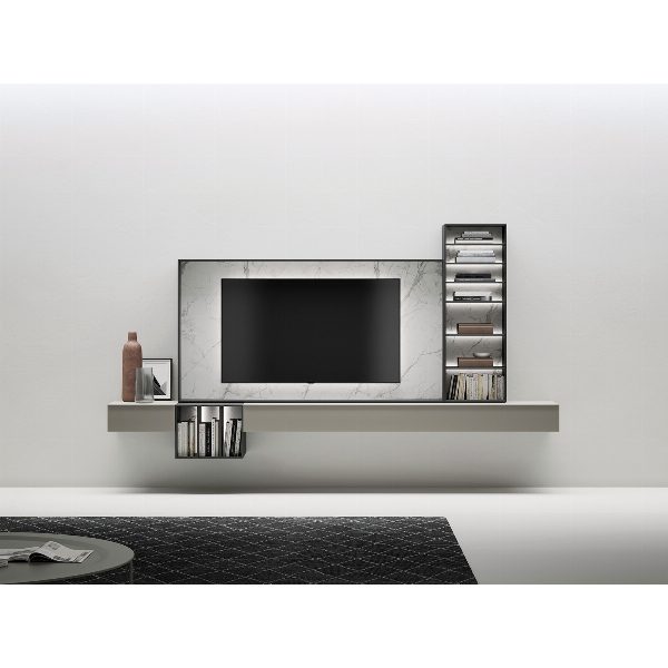 Cornice TV in Kera Invisible White