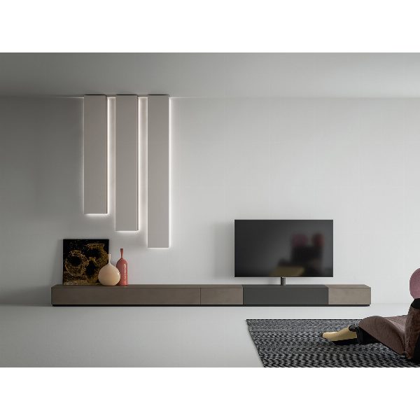 Mobile TV con pilastri da soffitto