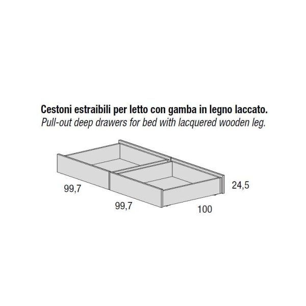 CESTONI ESTRAIBILI per letti - Lago