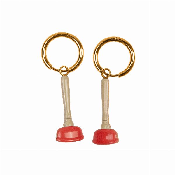 Orecchini pendenti Sink Plunger Toiletpaper Jewels