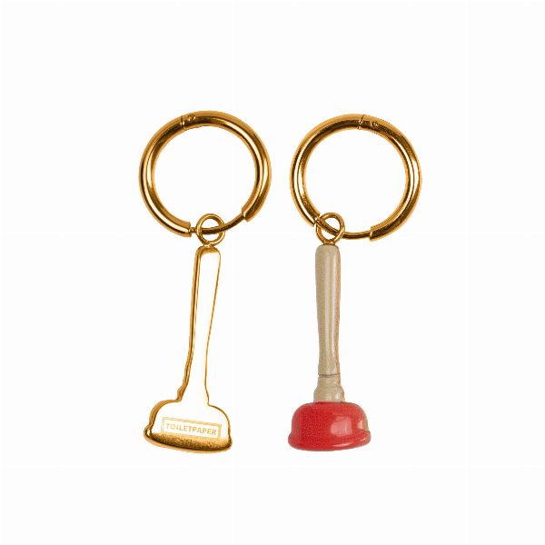 Orecchini pendenti Sink Plunger Toiletpaper Jewels