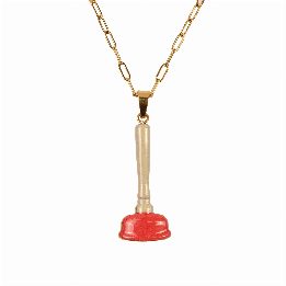 Collana Sink Plunger con ciondolo Toiletpaper Jewels