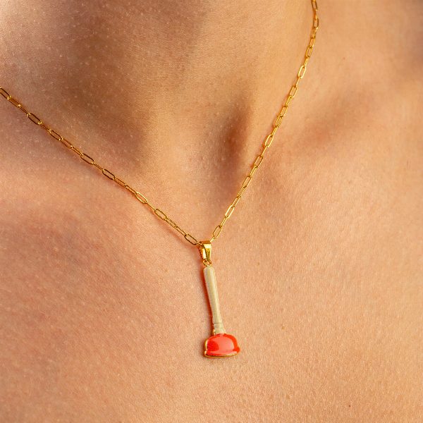 Collana Sink Plunger con ciondolo Toiletpaper Jewels