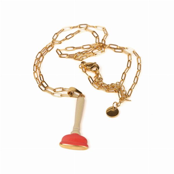 Collana Sink Plunger con ciondolo Toiletpaper Jewels