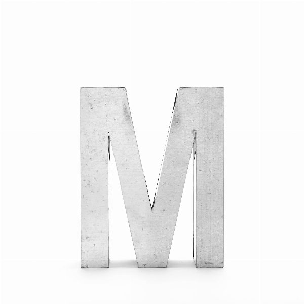 Lettera decorativa Metalvetica