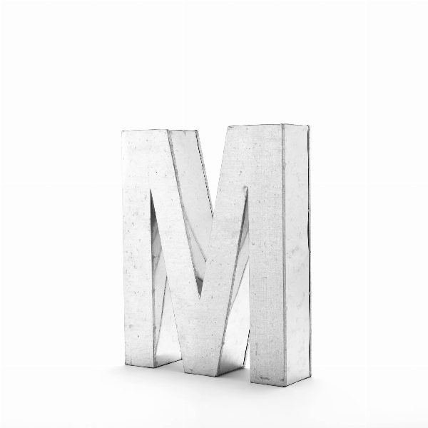 Lettera decorativa Metalvetica