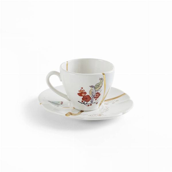 Kintsugi Tazza da Caffè con Piattino